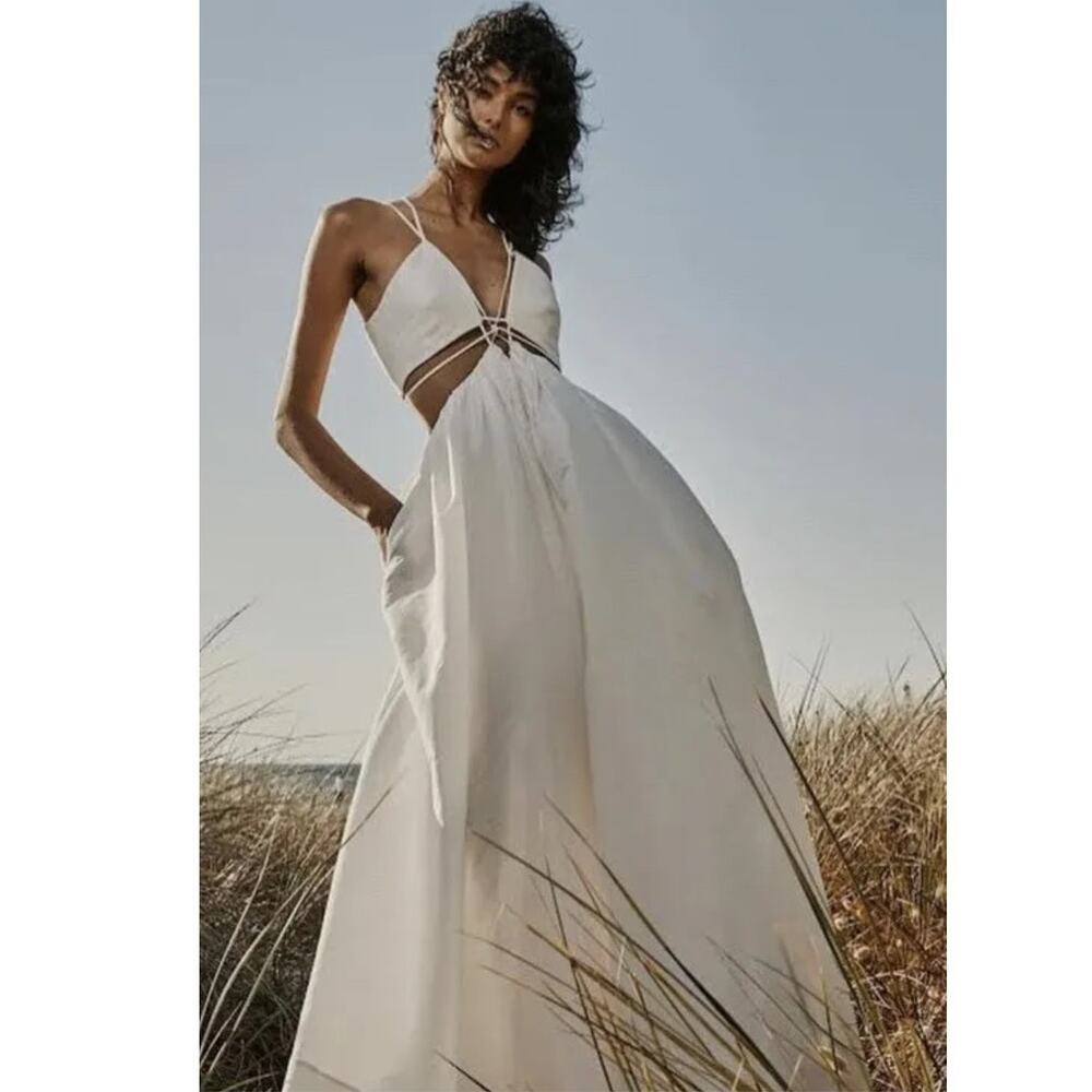 New ANTHROPOLOGIE Helen O'Connor Super Nova Dress $899 US SIZE 6 WHITE - Picture 3 of 7